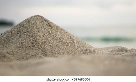 Mound Of Sand On The Beach