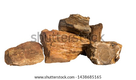 Mound stone minerals and gravel isolated on white background.  Stone used in landscape ,construction, gardening and industrial sector.