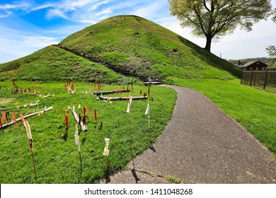 Moundsville, West Virginia, Just Outside Of Wheeling, Is Home To The Grave Creek Mound.  This Historic Burial Mound Was Built By The Arena People Sometime Before Christ.  