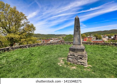 Moundsville, West Virginia, Just Outside Of Wheeling, Is Home To The Grave Creek Mound.  This Historic Burial Mound Was Built By The Arena People Sometime Before Christ.  