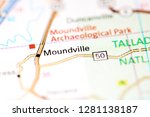 Moundville. Alabama. USA on a map