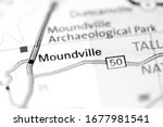 Moundville. Alabama. USA on a map