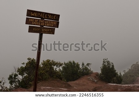 Mount Waiʻaleʻale, at 1,569 m, is the second highest peak on the island of Kauaʻi, is one of the wettest spots on earth with an elevation of 5140 ft