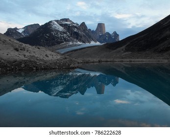 Mount Asgard And The Reflection On The Water