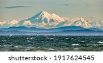 Mount baker in Washington state as  seen from Victoria British Columbia Canada on a clear sunny day.