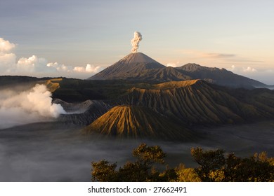 Mount Bromo Volcano Eruption