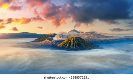 Mount Bromo volcano (Gunung Bromo)in Bromo Tengger Semeru National Park, East Java, Indonesia. - Powered by Shutterstock