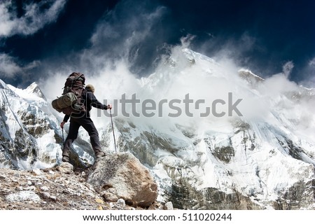 Mount Cho Oyu - way to Cho Oyu base camp - Everest area, Sagarmatha national park, Khumbu valley, Nepal 