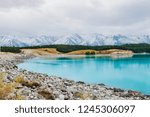 mount cook viewpoint with the lake pukaki. Taken during summer in New Zealand.