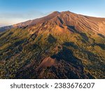 Mount Etna side craters view 