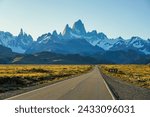 Mount Fitz Roy in Los Glaciares National Park, Argentinian Patagonia. It is a mountain in Patagonia, on the border between Argentina and Chile