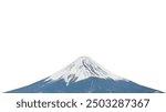 Mount Fuji (Japan) isolated on white background. 