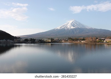 Mount Fuji in kawaguchiko lake view,Japan.