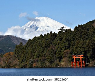 Mount Fuji And Lake Ashi