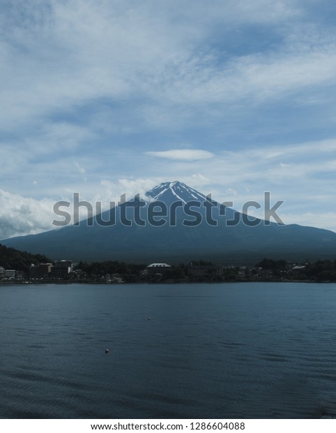 Mount Fuji Moody Weather Stock Photo Edit Now