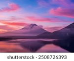 Mount Fuji in winter weather