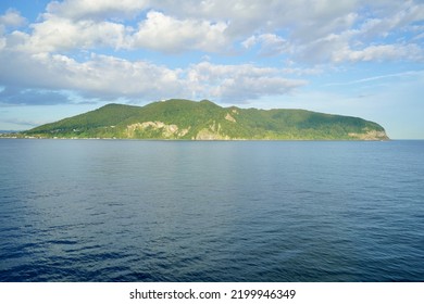 Mount Hakodate In Hokkaido Seen From A Ferry.