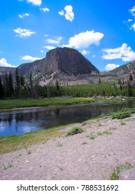 Mount Haynes Near The Madison River In Yellowstone National Park.