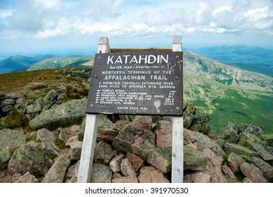 Mount Katahdin, Appalachian Trail Sign