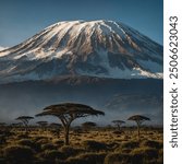 Mount Kilimanjaro is a dormant volcanic mountain in Tanzania, renowned for its snow-capped peak and diverse ecosystems. 





