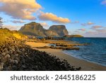 Mount Lidgbird and Mount Gower bathed in the afternoon sun, Lord Howe Island
