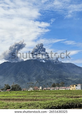 Mount Marapi, Agam, West Sumatra, erupted