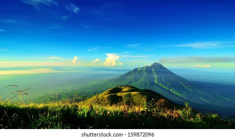 Mount Merapi At Java Island, Indonesia 