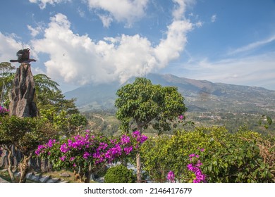 Mount Merapi And Mount Merbabu Can Be Seen Beautifully At Puncak Ketep Pass, Magelang