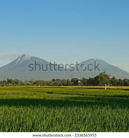 Mount Merapi and Merbabu. Mount Merapi is located in Jogja. While Mount Merbabu is in Boyolali. These two mountains look like adjacent twins mountains fro