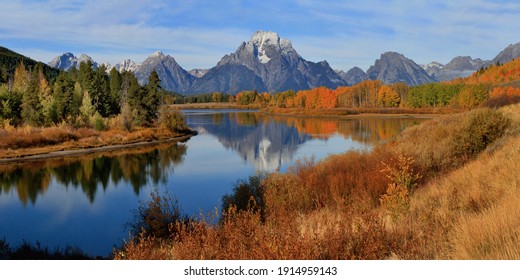 Mount Moran From Oxbow Bend 