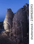 Mount Nemrut sanctuary, Heads of Hercules and Antiochus, Ruins of the Commagene civilization, 1st century B.C., Mount Nemrut, Eastern Turkey