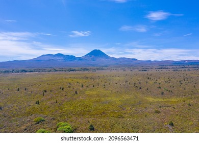 Mount Ngauruhoe And Mount Tongariro In New Zealand