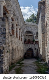 The Mount Olympus. Stony, Christian, Ancient, Orthodox Church Of Saint Dionysius (Greece, Regional Unit Pieria) In The Mountains In The Summer Day