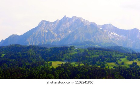 Mount Pilatus On A Misty Day