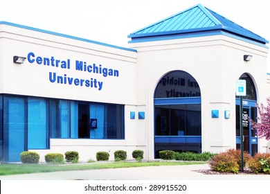 MOUNT PLEASANT, MICHIGAN-JUNE, 2015:  One Of The Many Buildings For Central Michigan University, One Of Michigan's Larger Universities. 