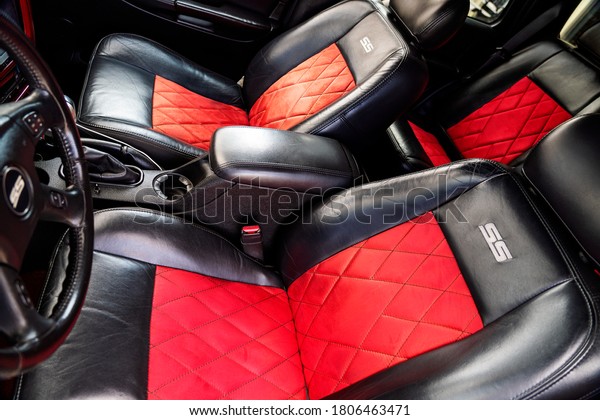 Mount Pleasant, Texas / United\
States - June 19 2020:\
Interior of Chevy SS performance\
vehicle