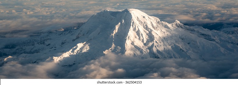 Mount Rainier From Aerial View