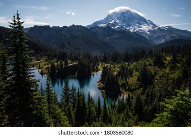 Mount Rainier National Park In The Fall. 