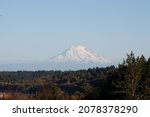 Mount Rainier photographed near Shelton, WA, USA.