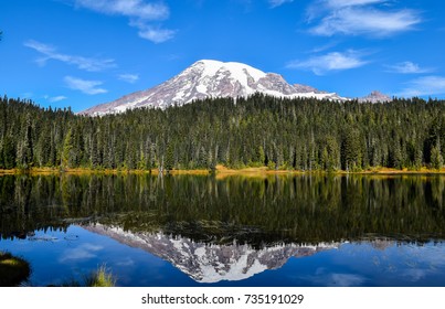 Mount Rainier Reflection Mirror Lake Stock Photo 735191029 | Shutterstock