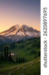 Mount Rainier stands tall above Washington