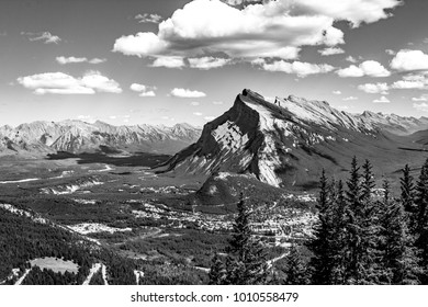 Mount Randle From Mt Norquay Ski Lift, Banff, Canada.