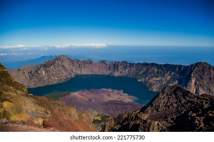 Mount Rinjani Volcano Crater