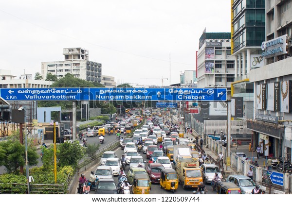 Mount Road Anna Salai Chennai Tamil Stock Photo (Edit Now) 1220509744