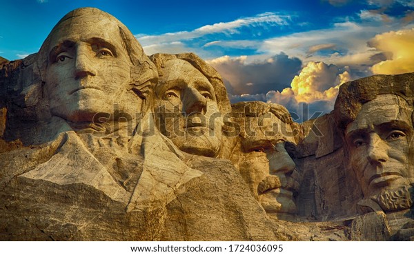 Mount Rushmore National
Memorial is centered on a sculpture carved into the granite face of
Mount Rushmore in the Black Hills in Keystone, South Dakota, United
States
