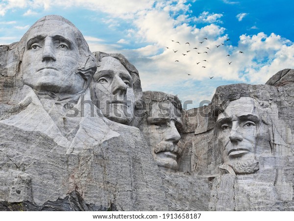 Mount Rushmore National\
Memorial is centered on a colossal sculpture carved into the\
granite face of Mount Rushmore in the Black Hills in Keystone,\
South Dakota.