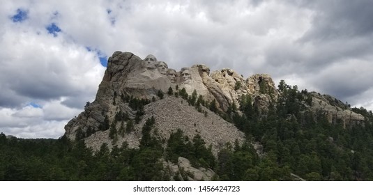 Mount Rushmore National Memorial. Majestic figures of George Washington, Thomas Jefferson, Theodore Roosevelt and Abraham Lincoln. - Shutterstock ID 1456424723