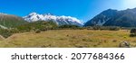 Mount Sefton at Aoraki  Mount Cook national park in New Zealand
