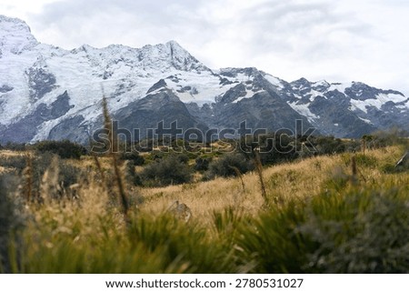 Mount Sefton in Hooker valley track     