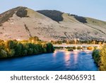 Mount Sentinel, downtown Missoula, and Clark Fork River